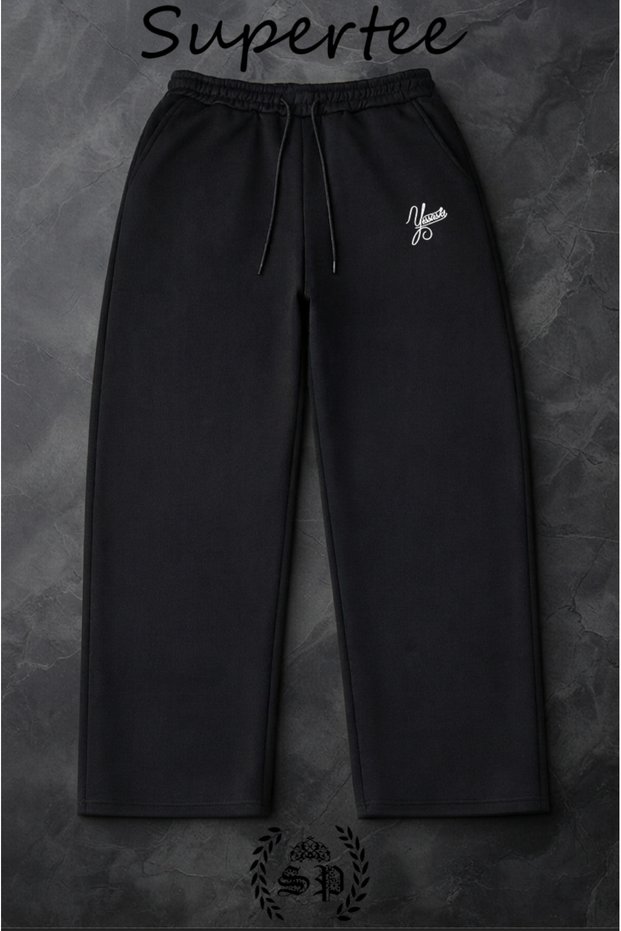 Supertee Design Sweatpants Printed Tracksuit with Back Pockets Vinage Harajuka