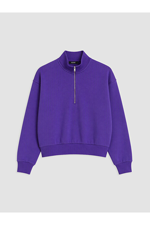 Esvab • Modern & Distinctive Stand Collar Women's Zippered Sweatshirt