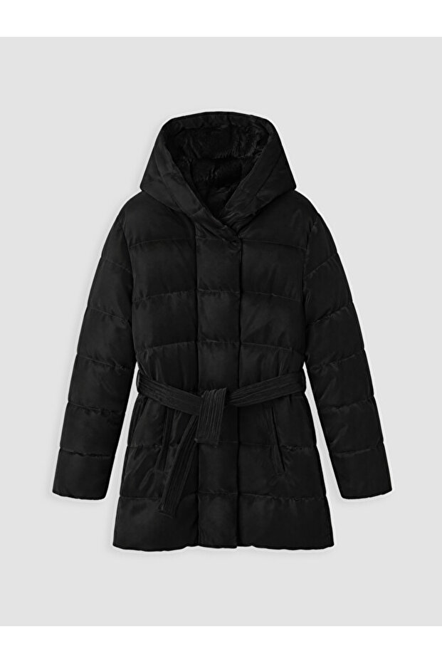 Rmz Gi̇yi̇m Farkiyla Hooded Girl's Puffer Jacket