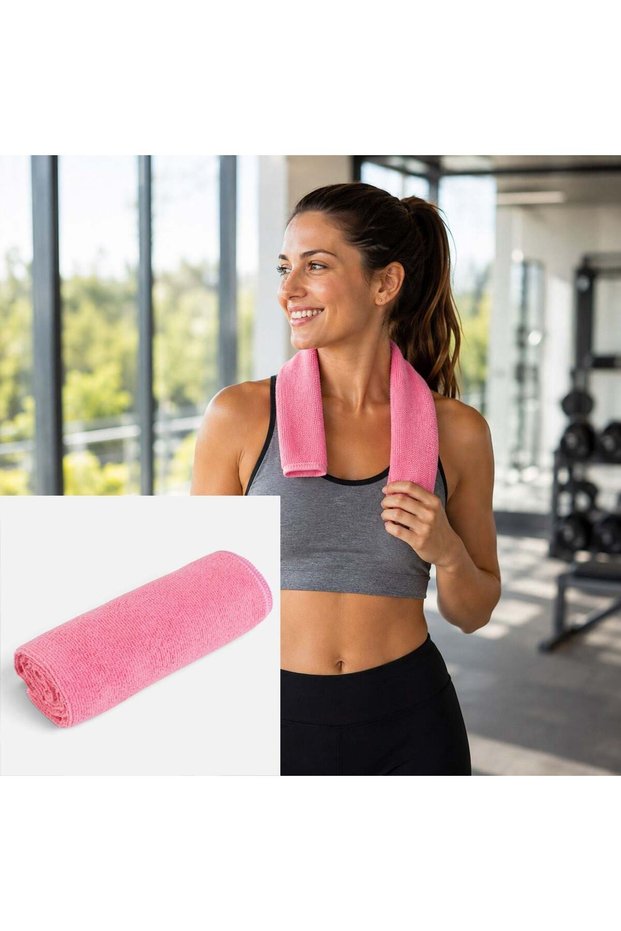 Pink Microfiber Workout Towel 40x65cm