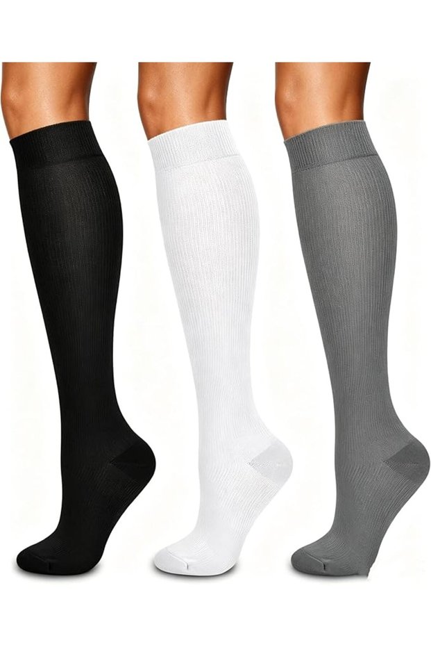 3 أزواج من الجوارب الطبية الضاغطة - جوارب ضاغطة (L/XL)