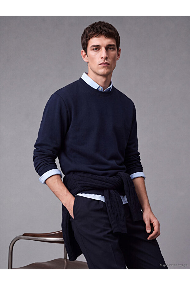 Esvab • Modern & Distinctive Zero Roba Collar Men's Thick Sweatshirt