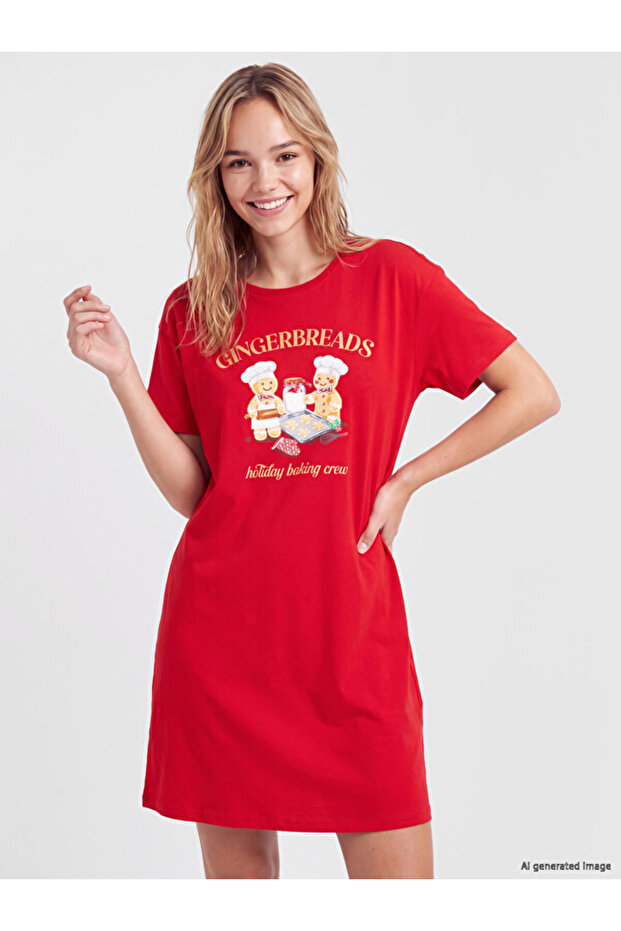 Esvab • Modern & Distinctive New Year's Themed Women's Nightgown
