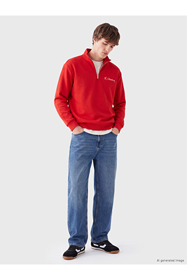 Esvab • Modern & Distinctive Stand Collar Men's Thick Sweatshirt