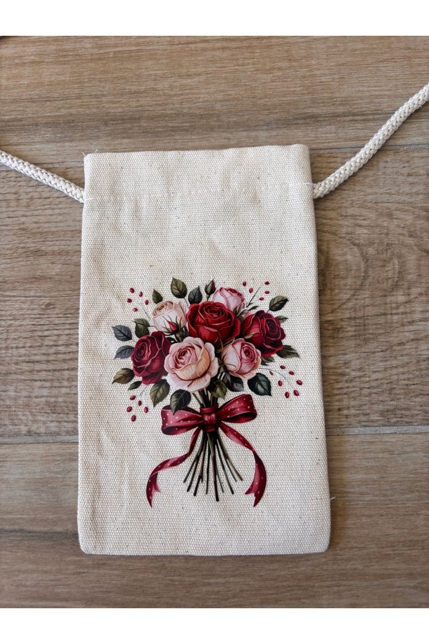 Cotton Raw Fabric Flower Figured Mobile Phone Bag