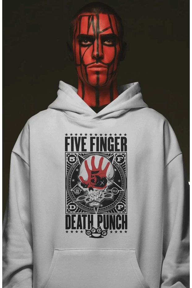 Five Finger Death Punch Rock Metal Music Band Pre-Printed Unisex Oversize Premium Hoodie