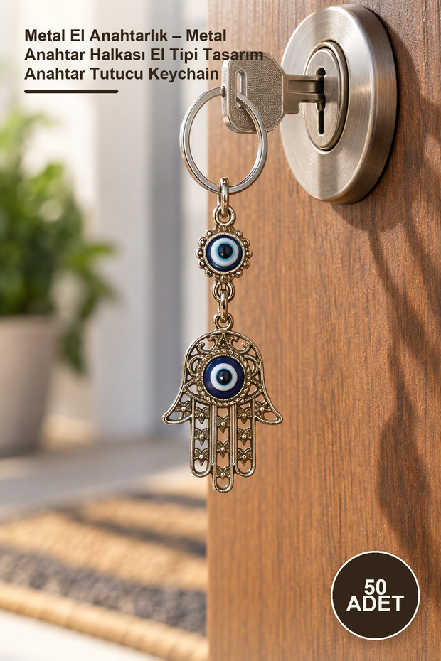 50 Pieces Metal Handheld Keychain – Metal Key Ring Handheld Design Key Holder Keychain