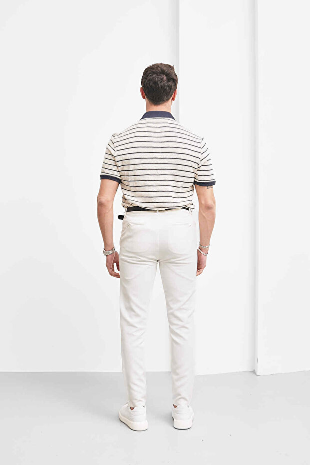 Men's Button Detailed Polo Collar T-Shirt