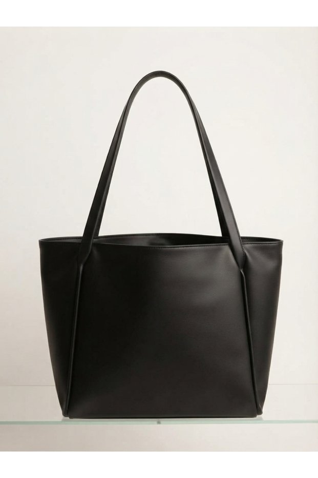 Zippered Lined Women's Shoulder and Shoulder Bag 27X35 cm