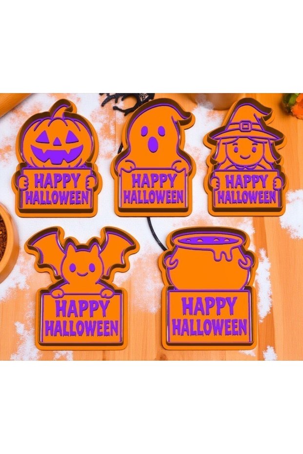 5-Piece Halloween Themed Special Design Cookie and Dough Mold Set