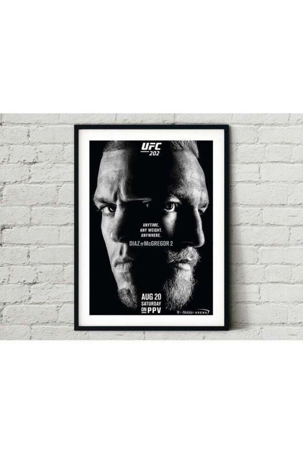 UFC 202 Conor McGregor vs. Nate Diaz II Poster with Frame Multicolour 30 X 40cm