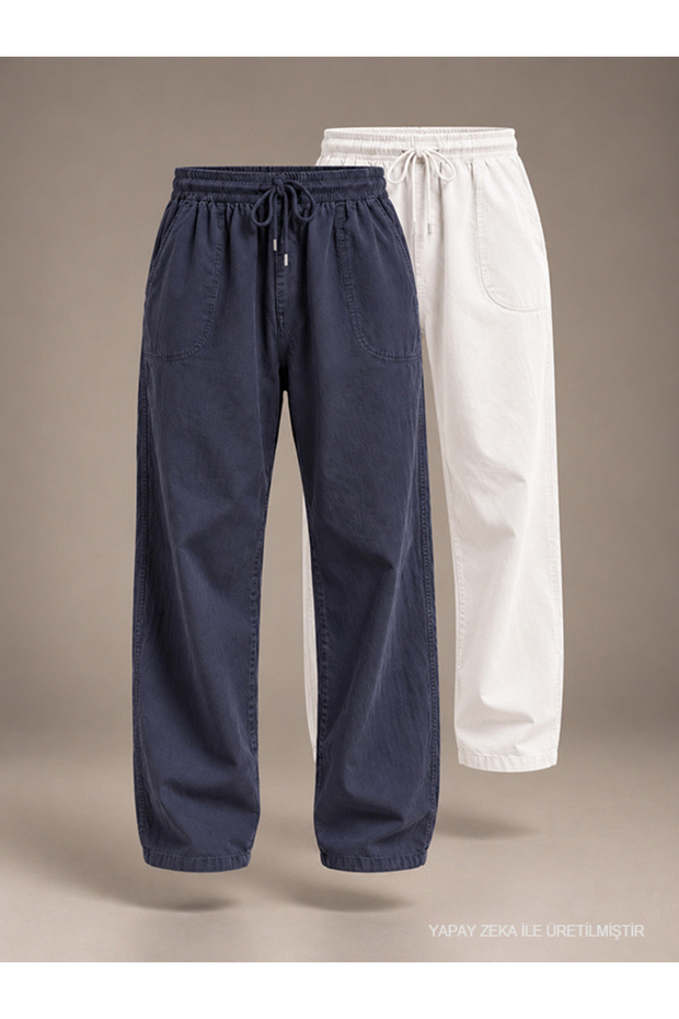 Men's 2' Linen Trousers Smoked - White
