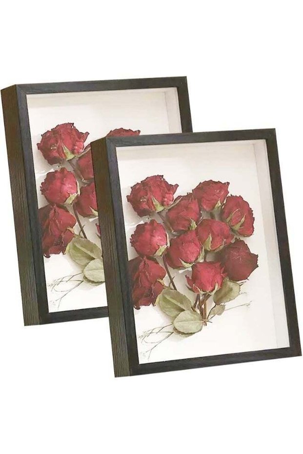 2pcs Shadow Box Frame Display Case, 6x8" Shadow Box Picture Frame, 3D Picture Frame Display Case De