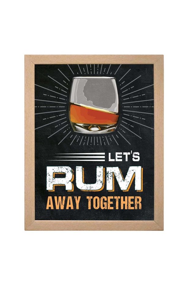 Chaka Chaundh Rum Quotes Framed Poster