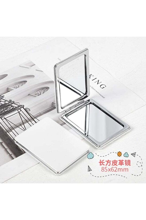 Compact Vanity Mirror for Men, Sliver, Travel Makeup Mirror for Handbag Pocket Wallet, Portable Dou