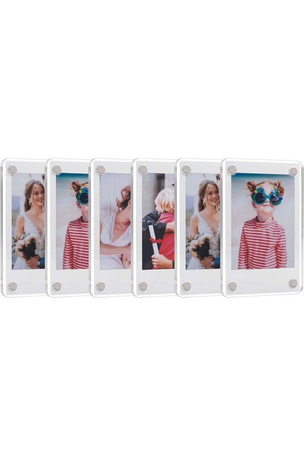 Acrylic Fridge Magnetic Frame for Polaroid, 60X90mm Mini Picture Frames for Fujifilm Instax Mini, D
