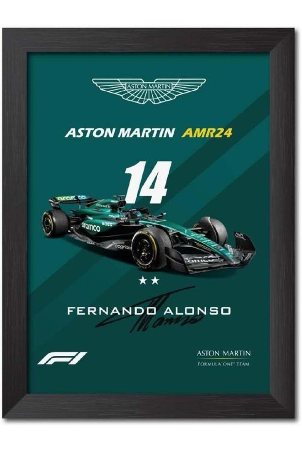 TenorArts Fernando Alonso Poster Aston Martin AMR24 Racing Car 2024 Edition