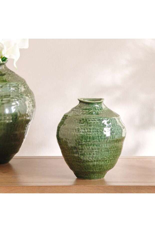 Margo Ceramic Vase 18.2x17.2x21cm - Green - 112AIC9903697