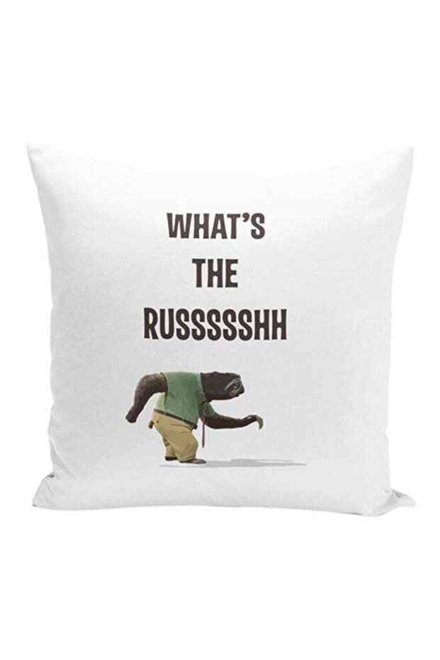 Printed Pillow With Stuffing White/Black/Green 16x16inch