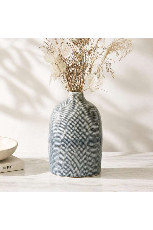 Yuto Stoneware Ombre Vase 15x8.5x21.5cm - Grey - 112AIC9905013