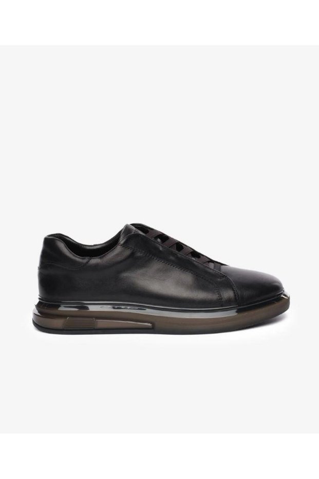 64726 Men's Genuine Leather Elastic Sneaker Shoes