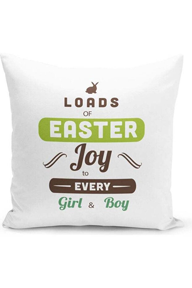 Decorative Throw Easter Joy Pillow White 16 x 16inch