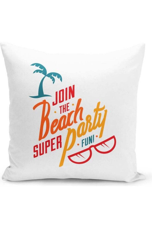 Beach Quote Decorative Pillow Multicolour