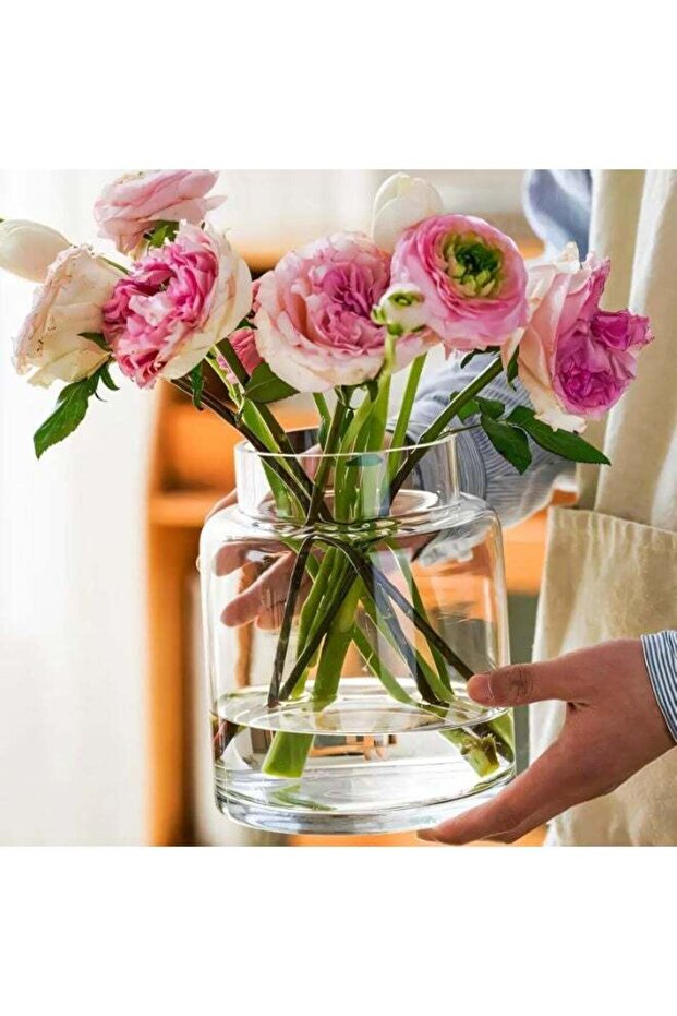 Creative transparent glass vase technology aesthetic decoration small vase hydroponic plant desktop