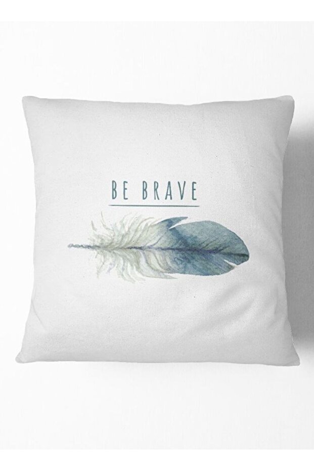 Be Brave Throw Pillow White 16 x 16inch