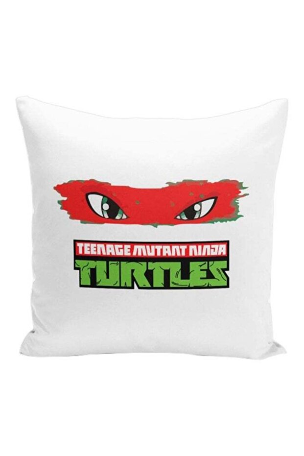 Ninja Turtle Printed Decorative Pillow White/Red/Green 16x16inch