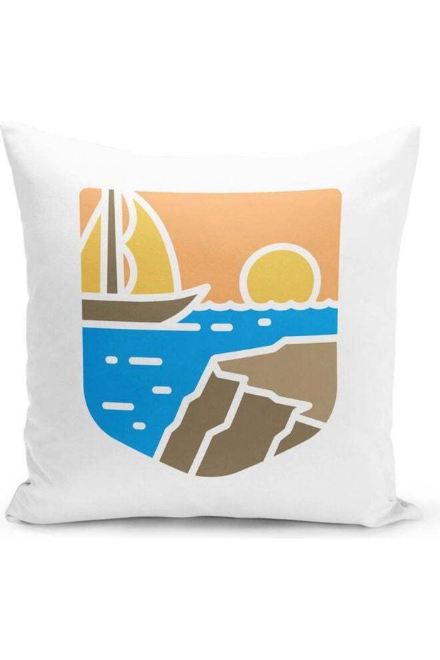 Scenic Art Themed Decorative Throw Pillow Multicolour