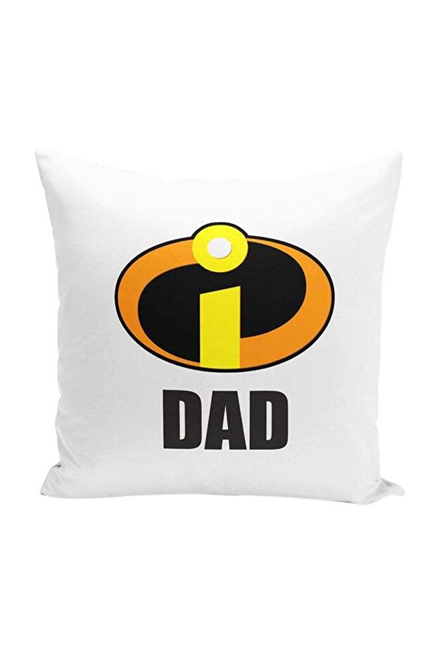 Dad Gift Best Incredibles Decorative Throw Pillow White/Yellow/Black 16 x 16inch
