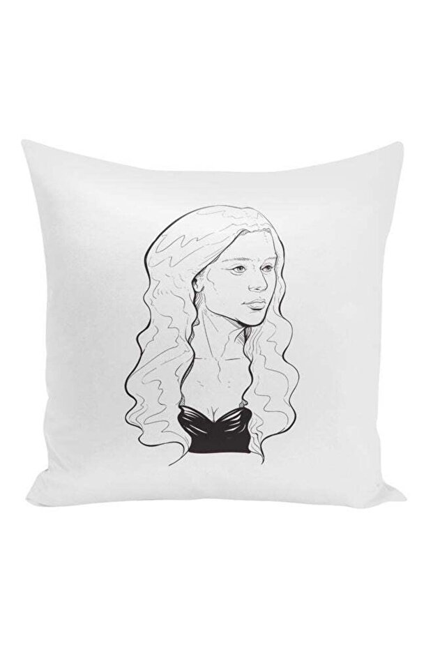 Walker King Themed Throw Pillow White/Black 16x16inch