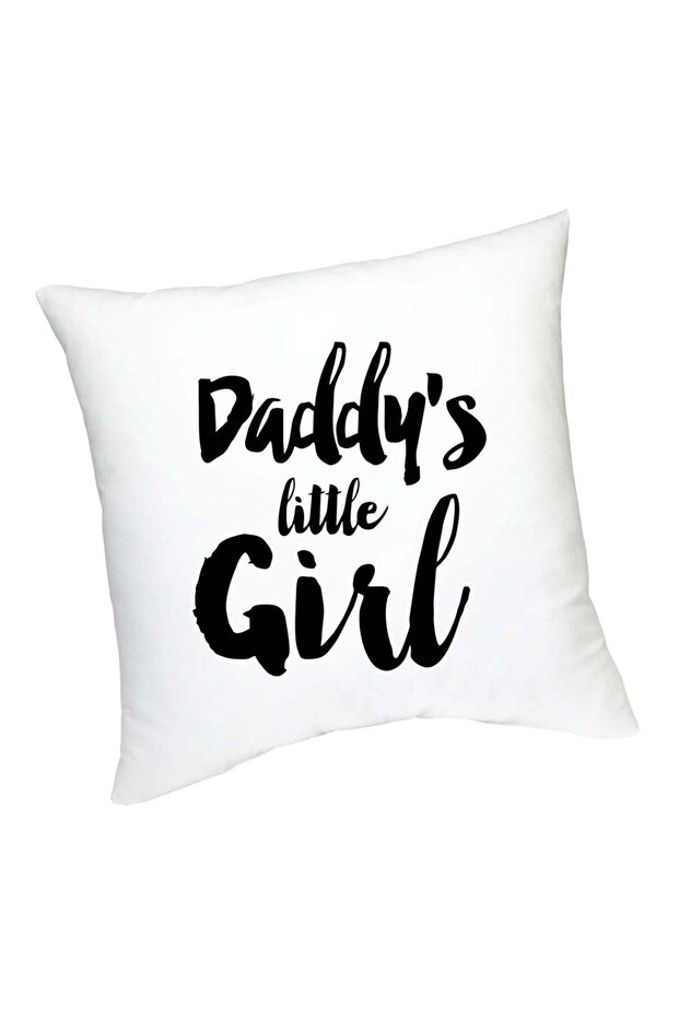 Daddy's Little Girl Printed Cushion White/Black 45cm