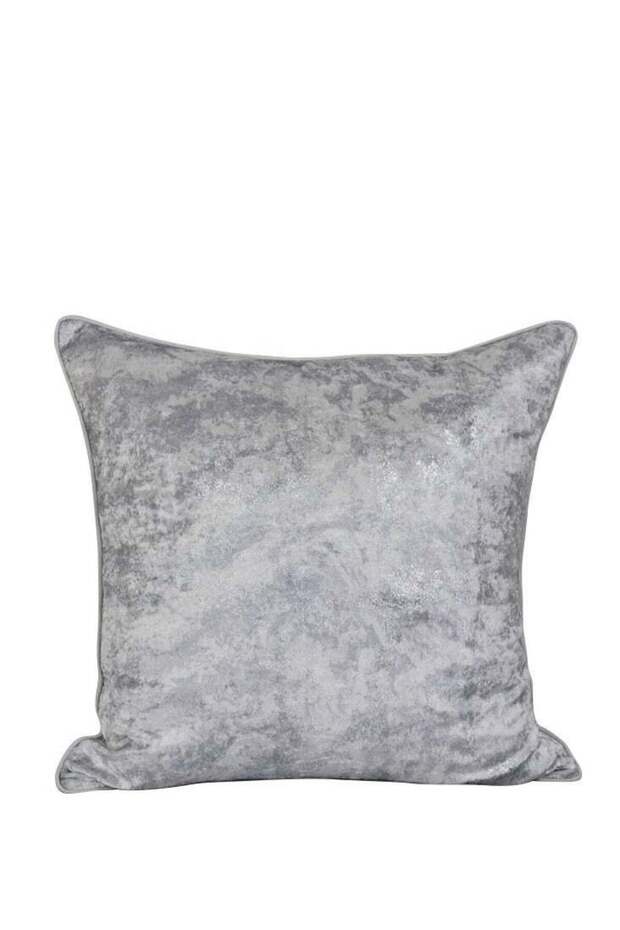 GOLD MANTIS Silver Foil Velvet Euro Sham Pillow 66x66cm – Decorative Suede Throw Cushion with Inser