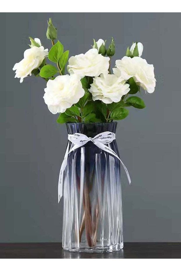Hometaste Decorative Glass Vase Glass Flower Vase Flower Decorative Glass Vase Clear Flower Vase Mu