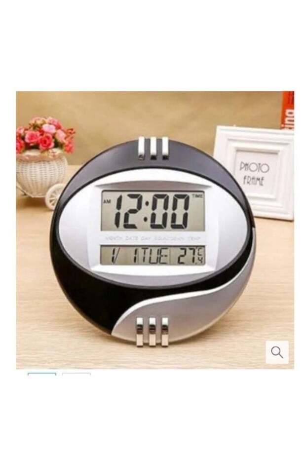 Analog Table LCD Display Clock With Date Week And Temperature Display