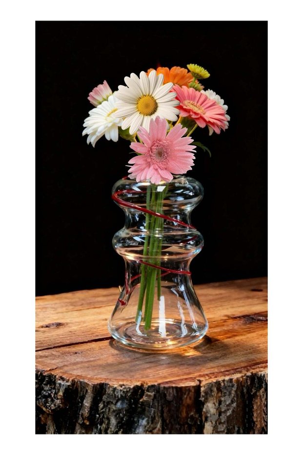 Home Decor Heat Resistant Borosilicate Glass Oil Lamp Decorative Vase, Random Color