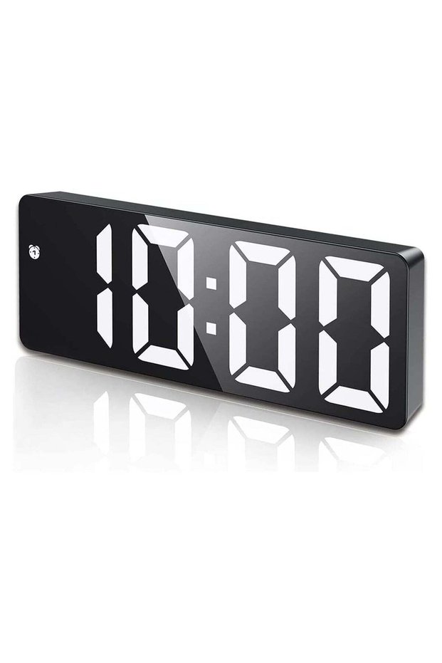 Smart LED Digital Alarm Clock: Electric Nightlight with 3 Adjustable Brightness, Voice Control Desk