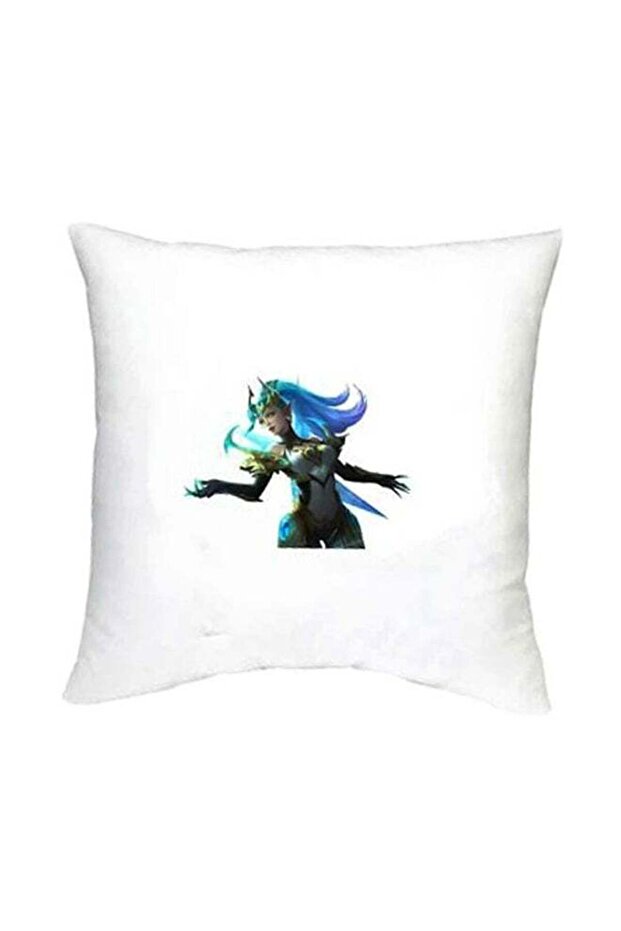 Mobile Legends Character Printed Decorative Cushion White/Blue/Green 16x16inch