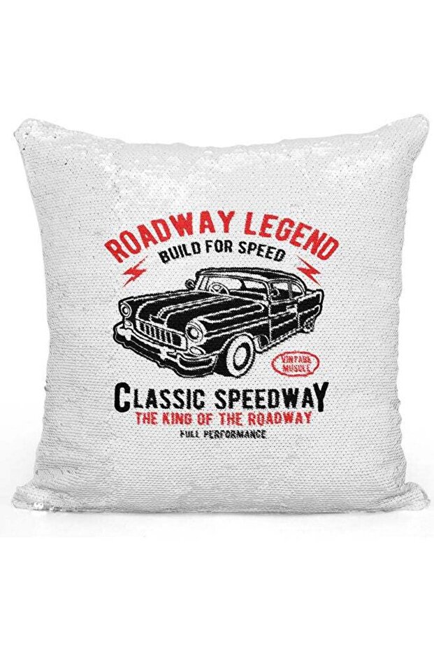 Roadway Legend Sequin Pillow Multicolour