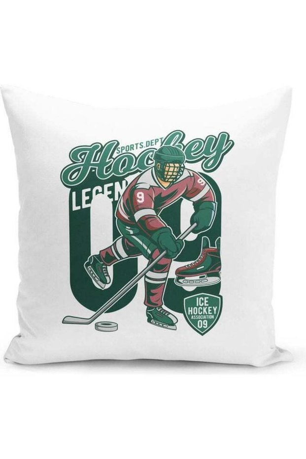 Ice Hockey Design Decorative Pillow Multicolour