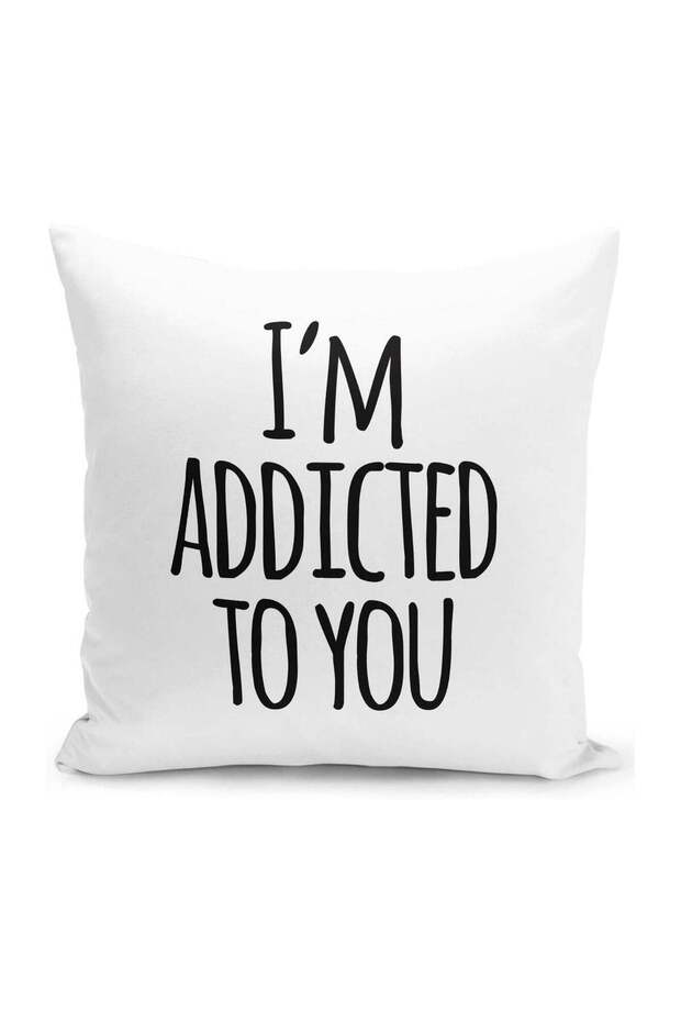 I'm Addicted To You Love Couples White Pillow