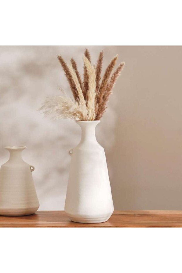 Teeny Stoneware Vase 19.9x19.9x38.5cm - Cream - 112TND9900116