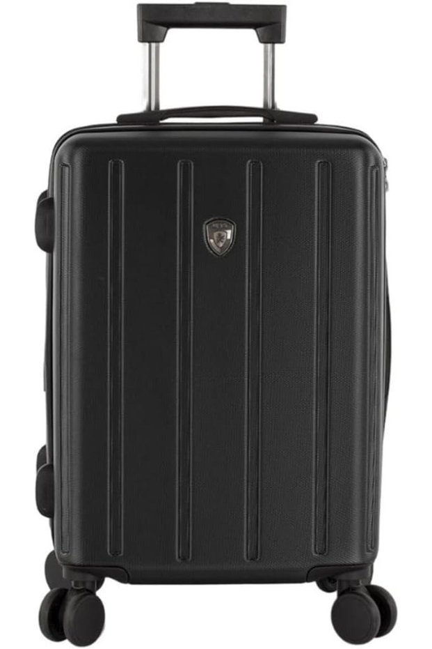 حقيبة سفر صلبة SPINLITE 8W، مزودة بعجلات، متوافقة مع TSA، EXP، مقاس S-53.5 سم (أسود)