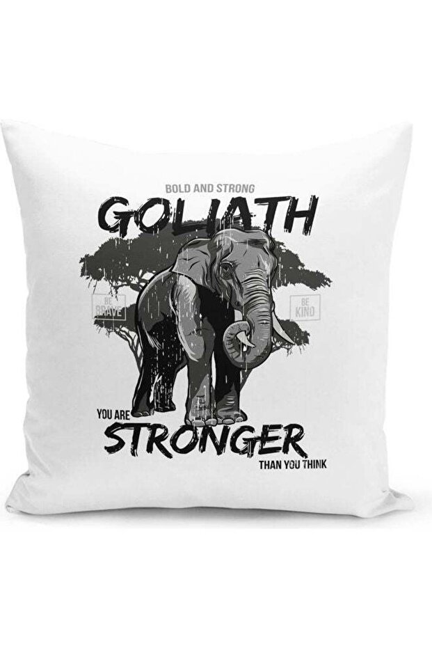 Quote Themed Decorative Throw Pillow White/Grey/Black 40x40cm