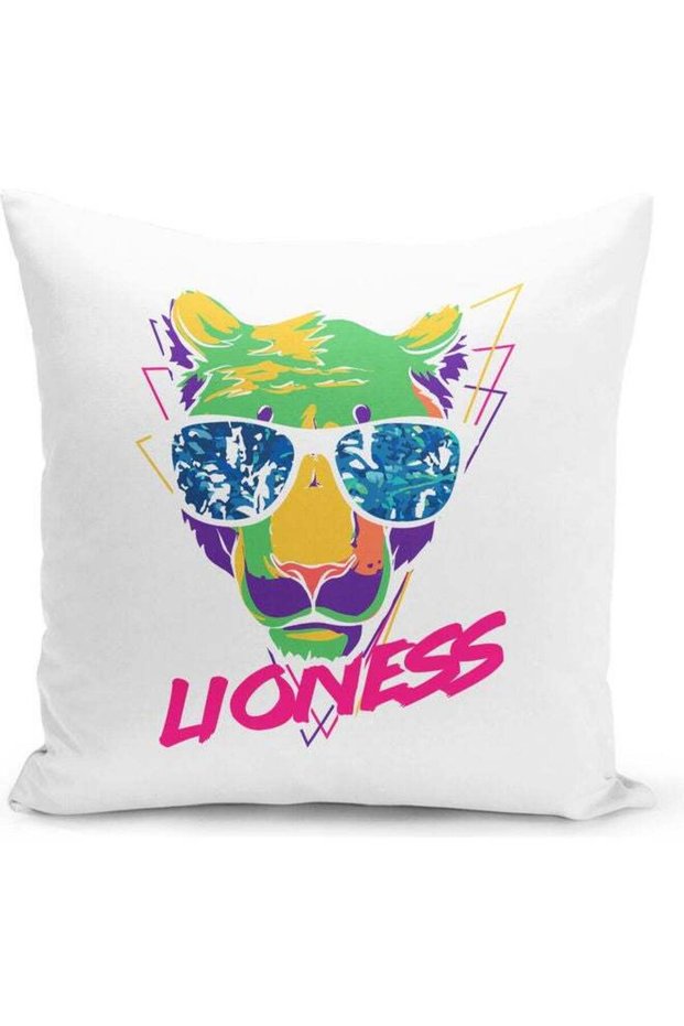 Lioness Design Decorative Pillow Multicolour