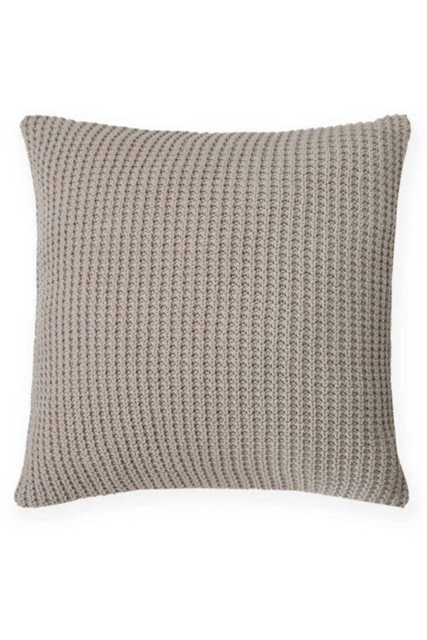 GOLD MANTIS 100% Cotton Knitted Cushion Cover 45x45cm – Decorative Throw Pillow Case with Hidden Zi