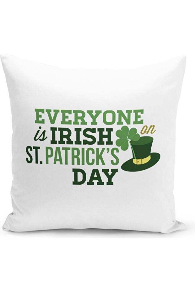 Decorative Throw Irish Pillow White 16 x 16inch