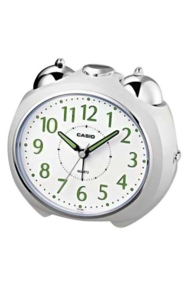 Table Analog Alarm Clock Silver/White 11.6×13×9cm